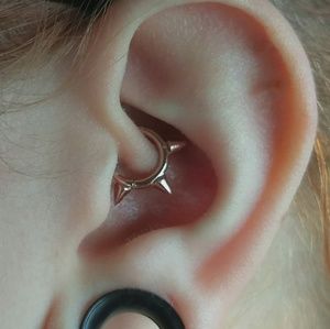 Genuine Maria Tash Rose Gold Spike Hoop